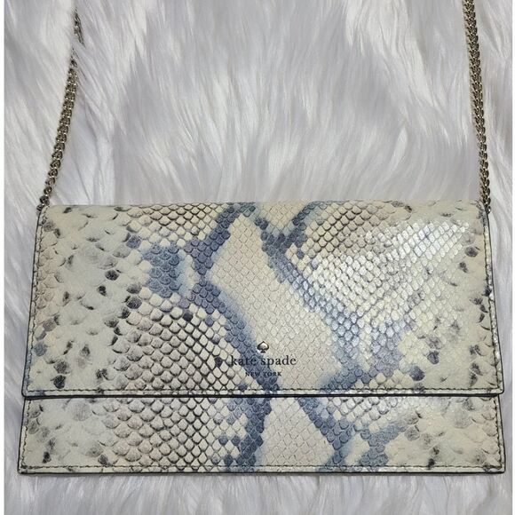 Kate Spade|Snake Print Convertible Crossbody Clutch - Picture 5 of 14